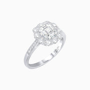 Elegant Asscher Cut Ring with Vintage Flair - Shahin Jewelry